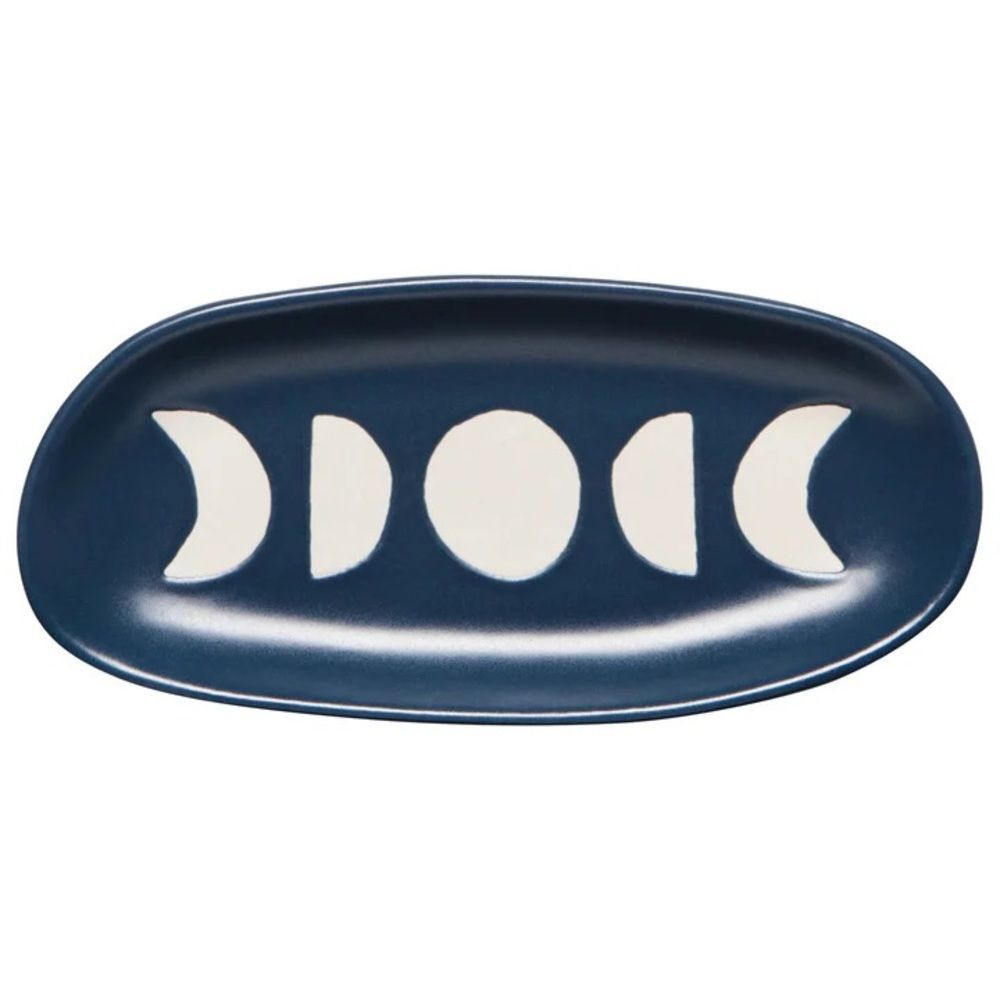 Gardenland Ink Imprint Moon Phase Trinket Tray New Ceramic